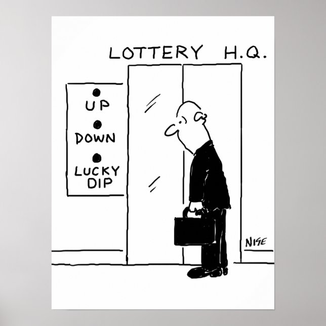Poster Ascenseur ou ascenseur dans une caricature du sièg (Devant)