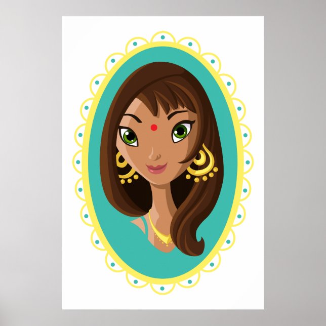 Poster Asha la beauté indienne (Devant)