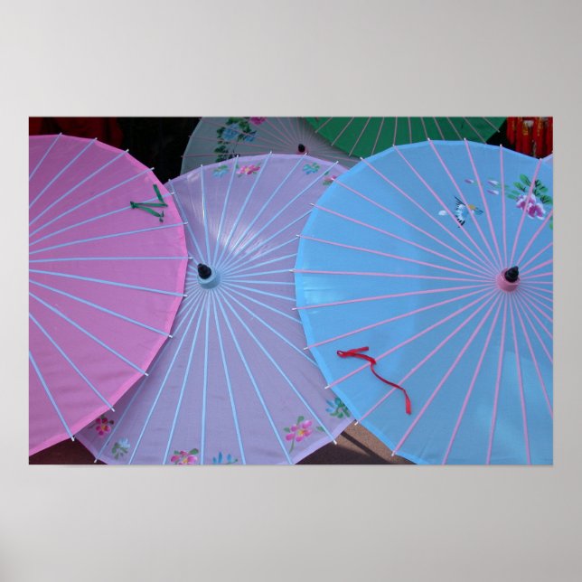 Poster Asian Umbrellas (Devant)