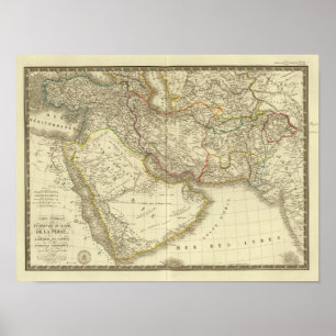 Poster Asiatique Turquie, Perse, Arabie, Kaboul