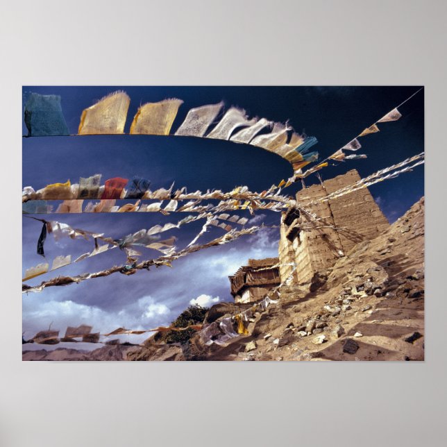 Poster Asie, Inde, Ladakh, Leh. Connu comme Little (Devant)