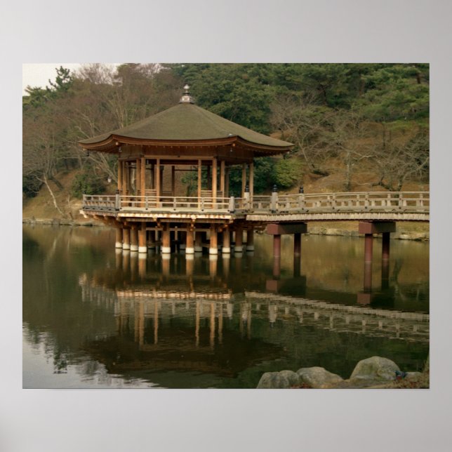 Poster Asie, Japon, Nara, Temple à Nara (Devant)