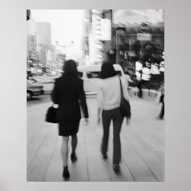 Poster Asie, Japon, Tokyo. Jeunes femmes sur la Ginza. (Devant)