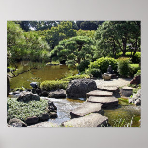 Poster Asie, Japon, Tokyo. Le Jardin Japonais au