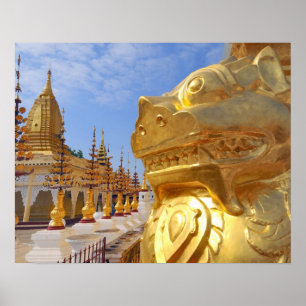 Poster Asie, Myanmar (Birmanie), Bagan (Pagan). Le Shwe 4