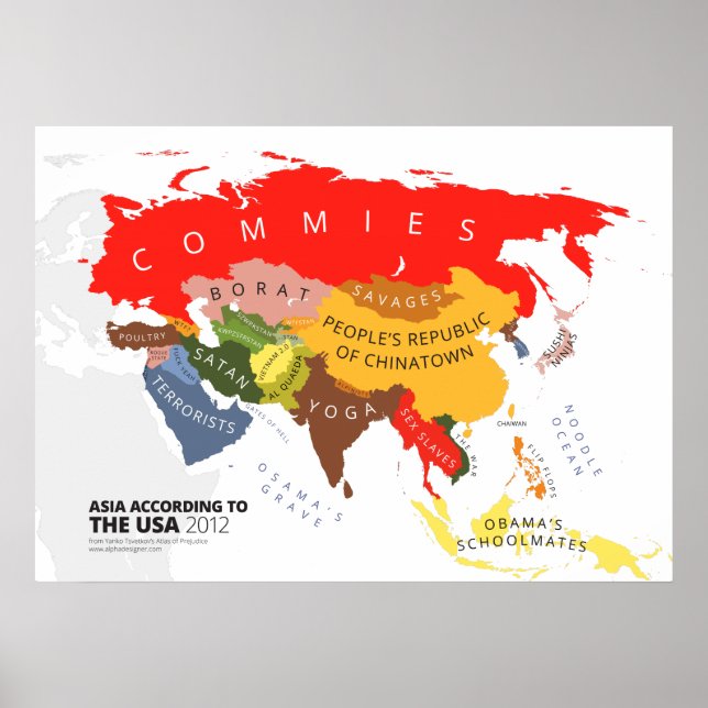 Poster Asie Selon les Etats-Unis (Devant)