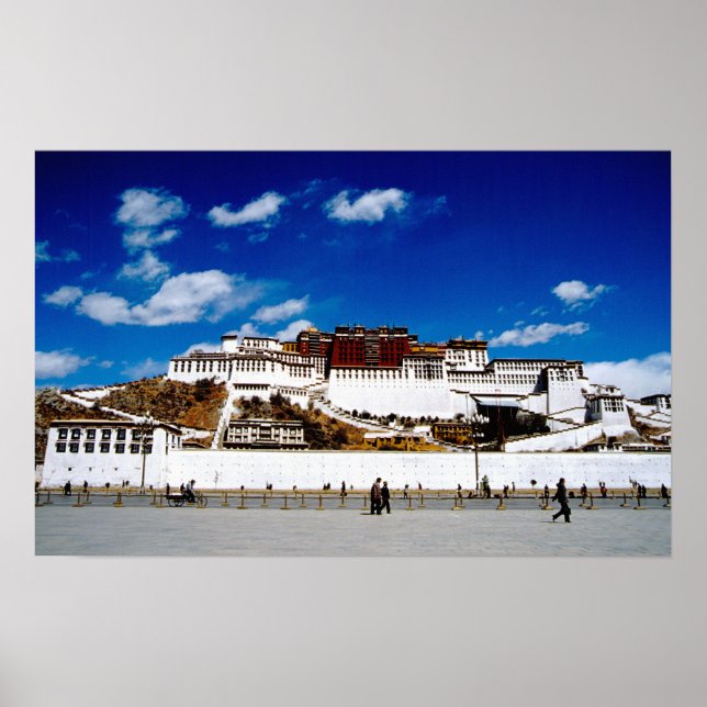 Poster Asie, Tibet, Lhassa, Potala Palace. UNECSO (Devant)