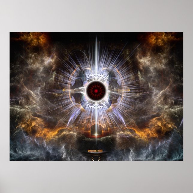 Poster Asile De Composition Fractale Légère (Devant)