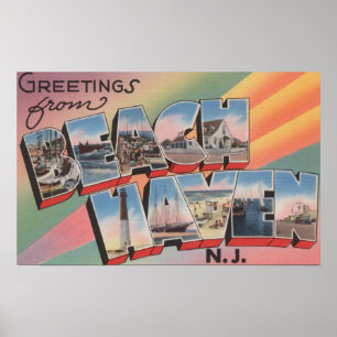 Poster Asile de plage, New Jersey - grandes scènes de