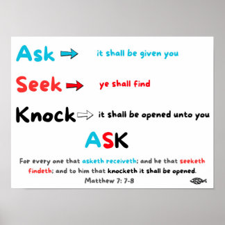 Poster Ask Seek Knock