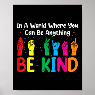 Poster Asl Be Genre S Femmes Hommes, Sensibilisation sur 