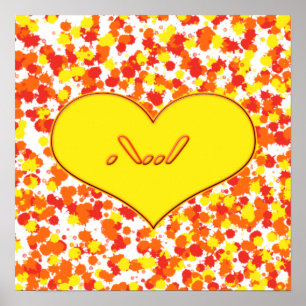 Poster ASL-I Love You with Heart par Shirley Taylor