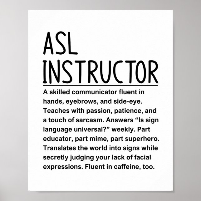 Poster Asl instructor (Devant)