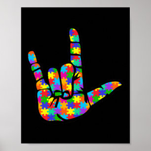 Poster ASL Love Langue des Signes Prise en charge de la S