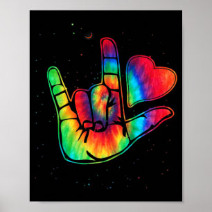 Poster ASL Love Sign Language
