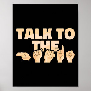 Poster Asl Parlez Aux Mains Langue Signale Américaine