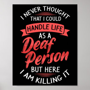 Poster ASL Perte auditive Sourde sensibilisation et langu