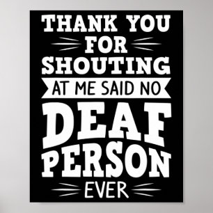 Poster ASL Sensibilisation aux sourds Perte auditive et l