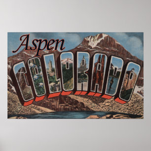 Poster Aspen, ColoradoScènes de grandes lettresAspen, CO
