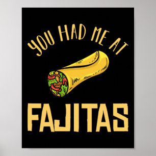 Poster Assaisonnement Cadeau Recette de Poulet Fajita _1