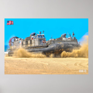 POSTER ASSAUT DE PLAGE - LCAC-75