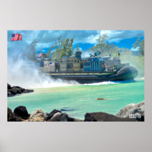 POSTER ASSAUT DE PLAGE - LCAC-79