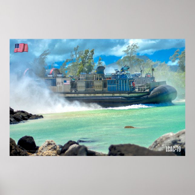 POSTER ASSAUT DE PLAGE - LCAC-79 (Devant)