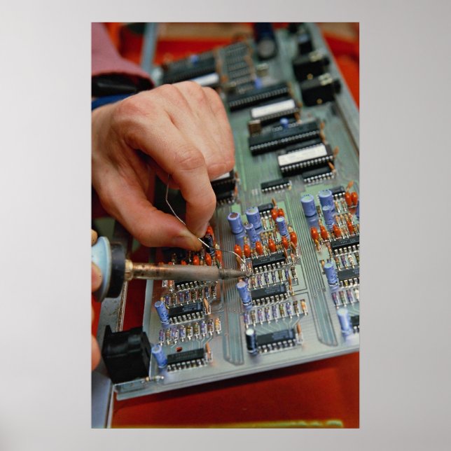 Poster Assemblage de carte de circuit électronique (Devant)
