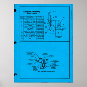 Poster Assemblage de slingshot en pinball