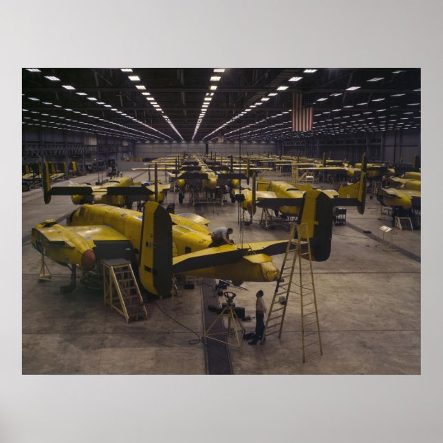 Poster Assemblée du bombardier B-25 (Devant)