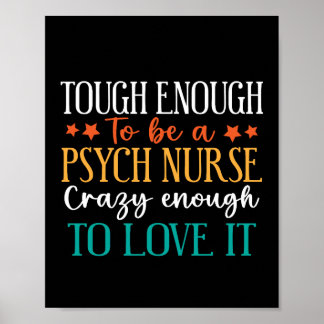 Poster Assez Coriace Pour Être Une Infirmière En Psychiat