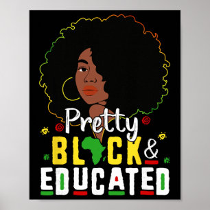 Poster Assez noire et instruite je suis la forte Africain