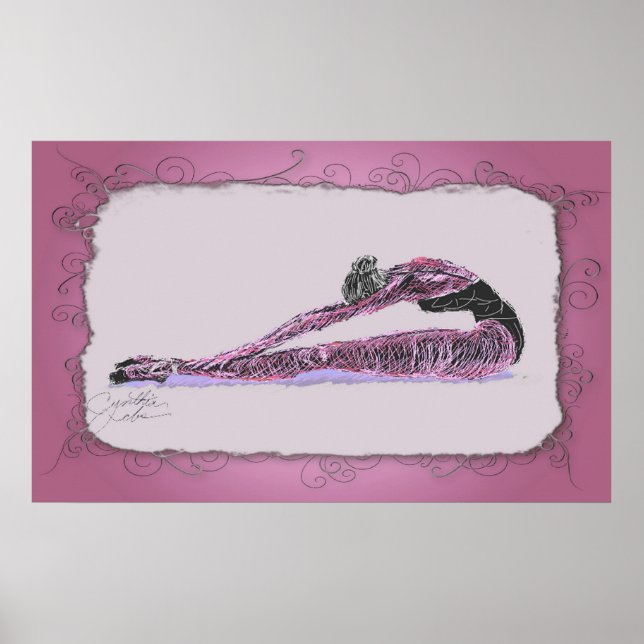 Poster Assis Étirement Sur Les Jambes (Devant)