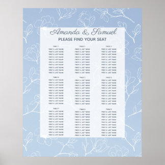 Poster Assise Magnolia Bleu