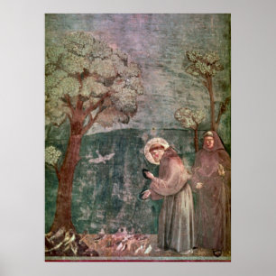 Poster Assisi, le St Francis et les oiseaux