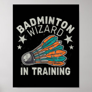 Poster Assistant Badminton Dans L'Entraînement Navette Sp