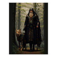 Assistant Celtique et toile Wolf Imprimer