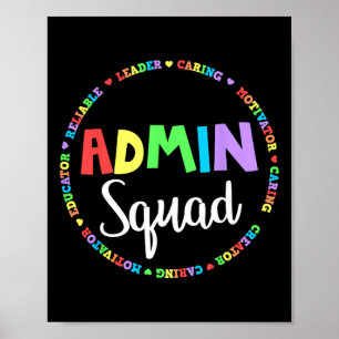 Poster Assistant de l'école de squad Administrateur princ