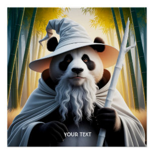Poster Assistant Vieux Panda Imaginaire
