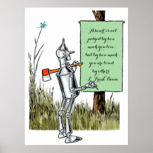 Poster Assistant vintage de Oz, Tinman Lecture Signe