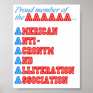 Poster Association américaine d'Anti-Acronyme et