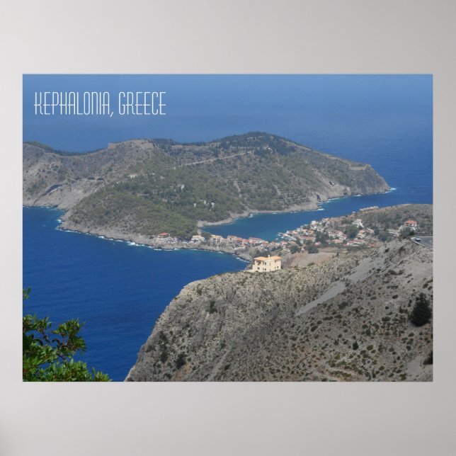 Poster Assos Village Kefalonia Grèce île Grèce (Devant)