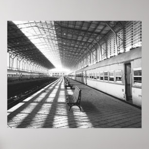 Poster Assouan Egypte, Intérieur de la gare du barrage d'