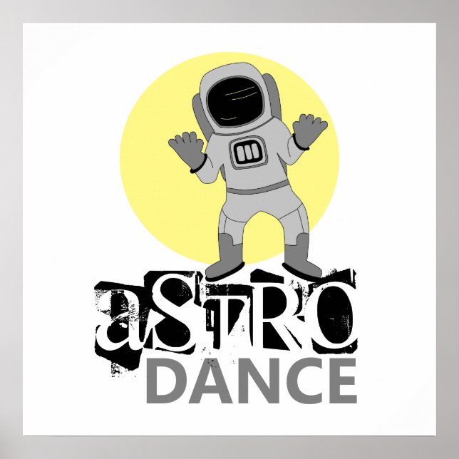 Poster Astro Dance, astronaute (Devant)