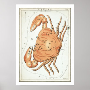 Poster Astrologie Zodiaque Cancer