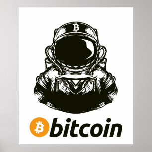 Poster Astronaut BITCOIN-Crypto