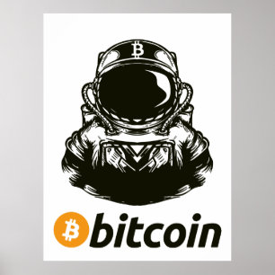 Poster Astronaut BITCOIN-Crypto