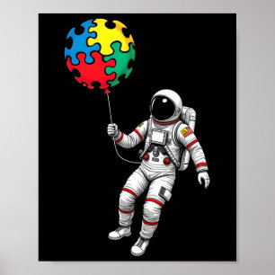 Poster Astronaut Bylloon Sensibilisation sur l'autisme Es