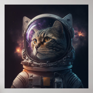 Poster Astronaut cat 3