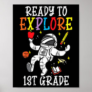 Poster Astronaut Enfants Prêt À Explorer La 1ère Année